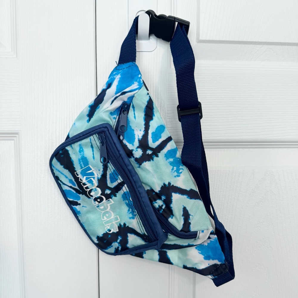 KNOEBELS Amusement Park Blue and Teal Tie Dye Belt Bag